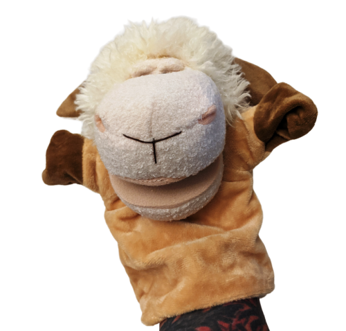 Schaf Handspieltier Handpuppe Schaf mit Klappmaul Nici 27 cm