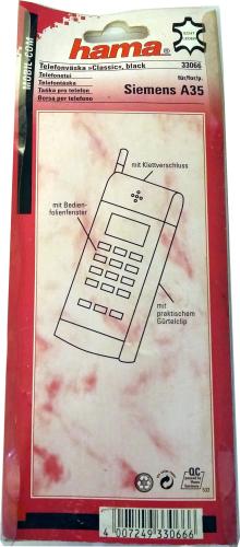 Siemens A35  Handyhülle Echt Leder Handy Tasche Hama