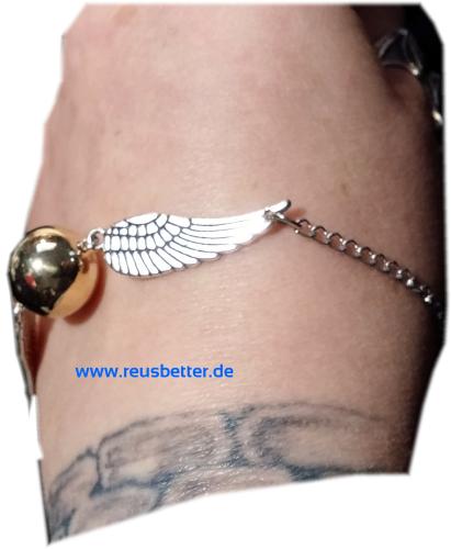 Harry Potter Goldener QUIDDITCH Schnatz Armband Silber Bronze
