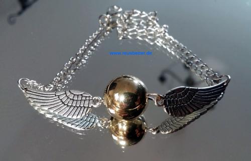 Harry Potter Goldener QUIDDITCH Schnatz ✐ Armband Silber ✐ Bronze