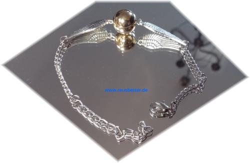 Harry Potter Goldener QUIDDITCH Schnatz Armband Silber Bronze