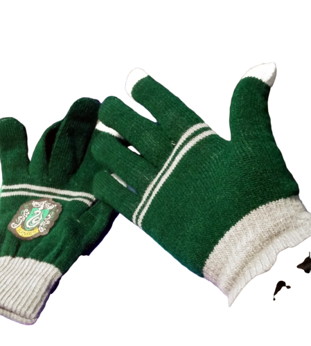 Harry Potter Slytherin  Handschuhe | Unisex | Touchscreen Handschuhe mit Wappen