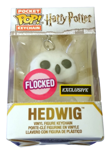 Funko Pop! Motiv Ψ Harry Potter Hedwig Schlüsselanhänger FLOCKED