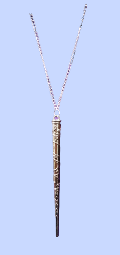 Hermine Granger - Harry Potter Zauberstab Kette Metall Silber