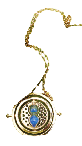 Harry Potter Hermines Zeitumkehrer Blau Zeitwandler Halskette Sanduhr