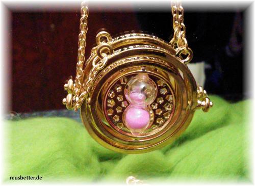 Harry Potter Hermines Zeitumkehrer Rosa Zeitwandler Halskette Sanduhr