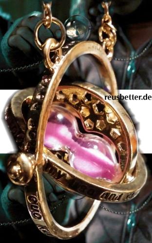 Harry Potter Hermines Zeitumkehrer Rosa Zeitwandler Halskette Sanduhr