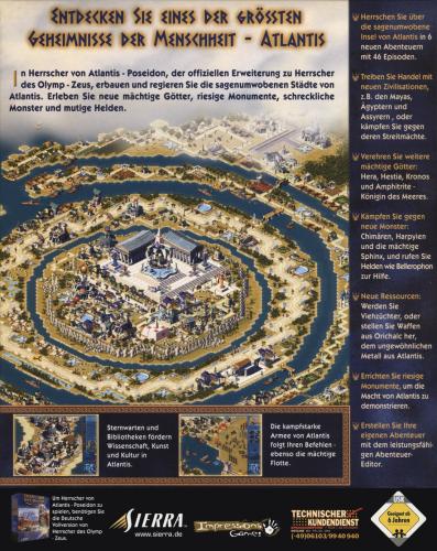 Herrscher von Atlantis  Poseidon ! AddOn für Zeus PC CDROM