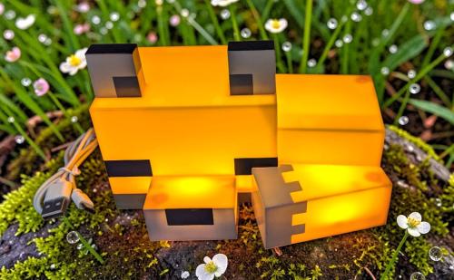 Minecraft inspirite 3D Fuchs LED USB Lampe Fox Nachtischlampe