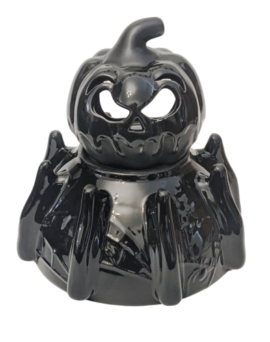 Kerzenhalter Keramik Jack Skellington 2D Pumpkin Kürbis Schwarz