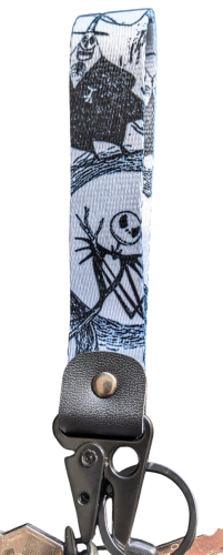 Jack Skellington Schlüsselanhänger mit Karabiner und Schlüsselring kurz