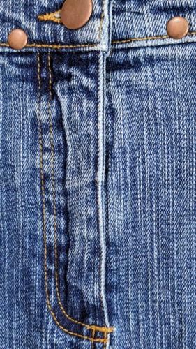 Jeans Mini Rock für Frauen | blue Stretch Denim mit Nieten | von  C.L.Y.S.