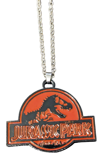 Jurassic Park T-Rex Medaillon Kette | Silber | Farbwahl | Reusbetter