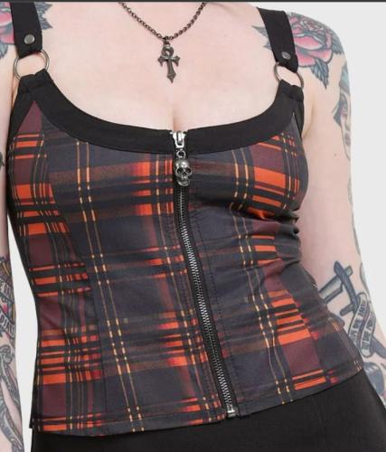 KILLSTAR  Amberic Träger Damen Top Karo