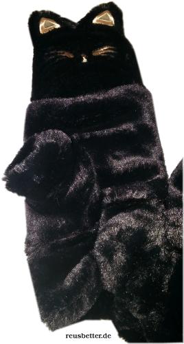 Fingerlose Damen Klapphandschuhe シ Süße Katzen シ Webpelz