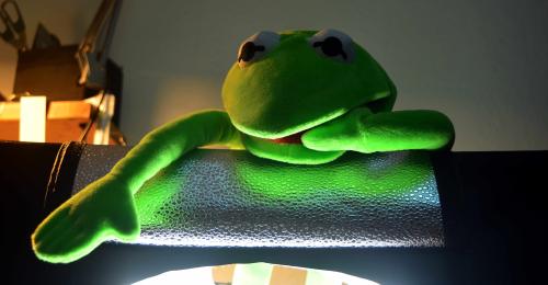 Kermit der Frosch Muppet Show Handpuppe Handspieltier mit Klappmaul