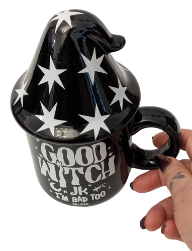 Killstar Good Witch Tee - Kaffeetasse - Pott mit Hexenhut und Deckel