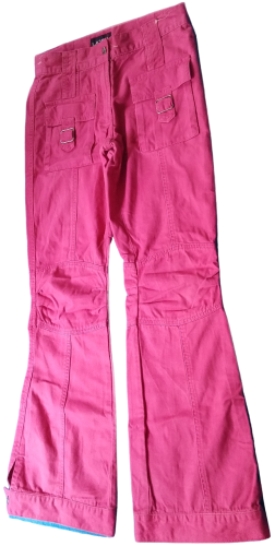 Kinder Cargohose Jeans für Mädchen Pink Größe 158 von Lamici