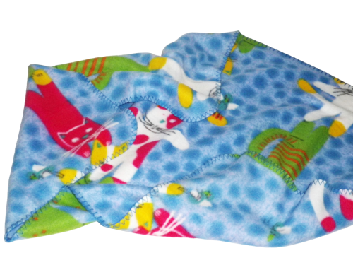 Kleinkinder Baby Fleece Krabbel ☺ Schlafdecke mit kleinen Katzen