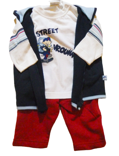 Kleinkinder Baby Kombi 3 Teillig  Shirt Hose und Kaputzen Jacke