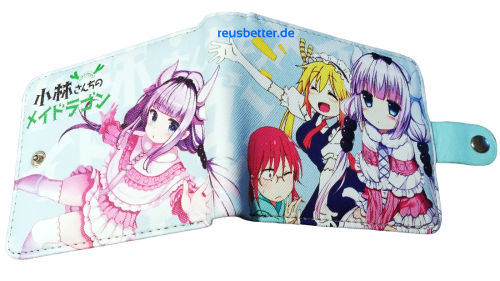 Brieftasche Kobayashi-san Chi no Maid Dragon | Anime Kanna Kamui Motiv Klappgeldbörse