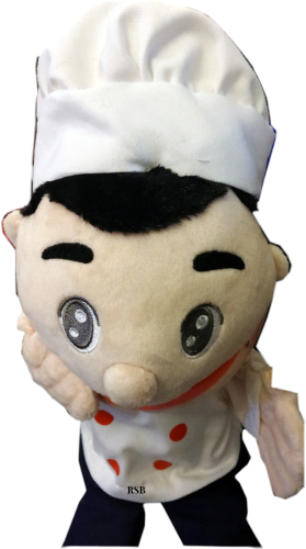 Handspielpuppe Koch Handpuppe mit Klappmaul 30cm