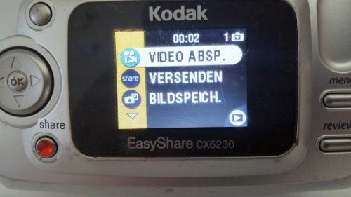 Kodak EasyShare CX 6230 Zoom Digitalkamera 2 MP w/3 x optischer Zoom