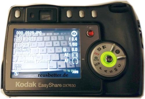 Kodak EasyShare DX 7630 Digitalkamera| 6.1 MP | incl. Camera Dock 6000