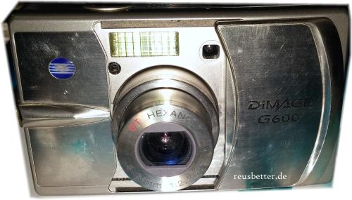 Konica Minolta Dimage G600 Digital Kamera | 6.4 MP | 1,4 Zoll | viel Zubehör