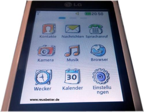 LG T300 Cookie Lite Smartphone | 1,3 MP | 4 Zoll | weiß-orange | Simlock Frei