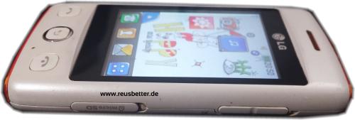 LG T300 Cookie Lite Smartphone | 1,3 MP | 4 Zoll | weiß-orange | Simlock Frei
