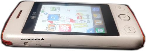 LG T300 Cookie Lite Smartphone | 1,3 MP | 4 Zoll | weiß-orange | Simlock Frei