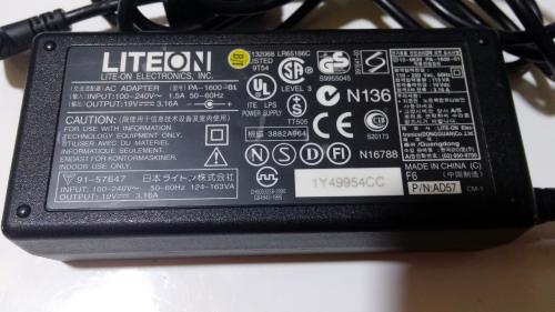 LITEON AC Adapter PA-1600-01 Notebook Netzteil 19V - 3,16A