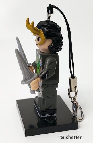 President LOKI LOZ Schlüsselanhänger Set mit Waffen Lego Motiv Handy Anhänger