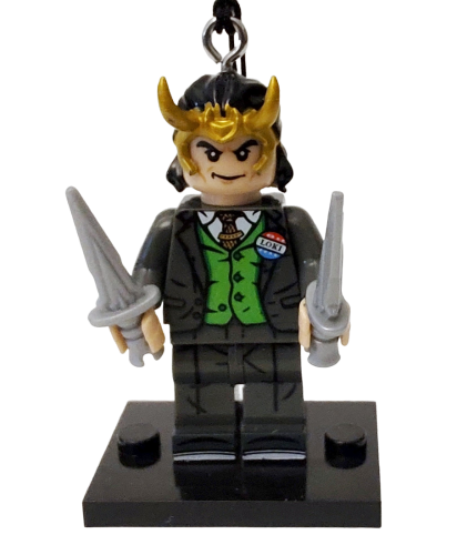 President LOKI LOZ Schlüsselanhänger Set mit Waffen Lego Motiv Handy Anhänger