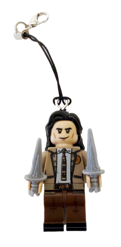 LOKI TVA LOZ Schlüsselanhänger Set mit Waffen Lego Motiv Handy Anhänger