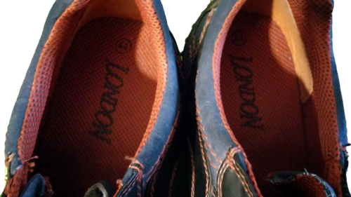 Herren Sneaker London Männer Schuhe gr.44 Dunkelblau /Orange