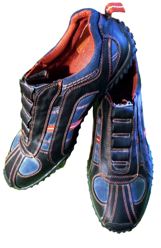 Herren Sneaker London Männer Schuhe gr.44 Dunkelblau /Orange