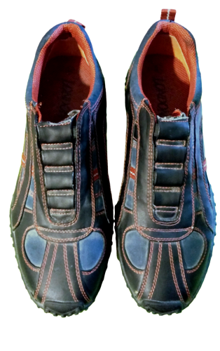 Herren Sneaker London Männer Schuhe gr.44 Dunkelblau /Orange