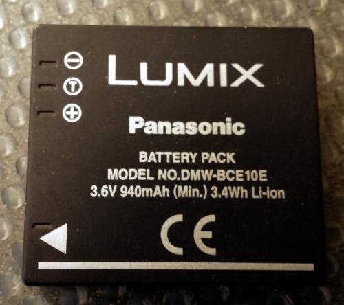 Lumix Panasonic Li-ion Akku DMW-BCE10E | 3.6V 940mAh
