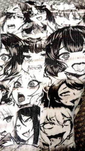 Manga Ahegao Motiv Handschuhe Manga Print Motiv Fingerlose Unisex Handschuhe