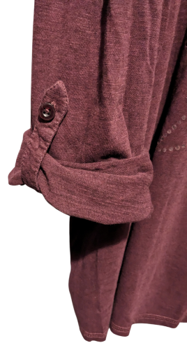 Damen Langarmshirt 54-56 Sterne Dunkelrot von Maxi Blue gebraucht