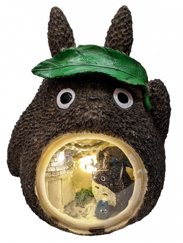 Mein Nachbar Totoro mit Blatt Figur Spielzeug LED Nachtlicht Miyazaki Hayao
