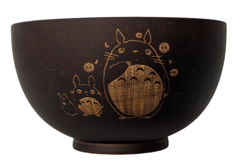 Mein Nachbar Totoro Ramen Schüssel Bowl Set aus Holz Studio Ghibli