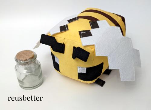 Pixelblock Bee Plushie Minecraft Game Plüsch Biene