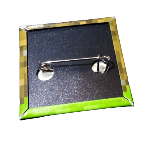 Motiv Minecraft Metall Pins Ansteckbuttons Creeper, Schweinchen, Pixelblock, Steve