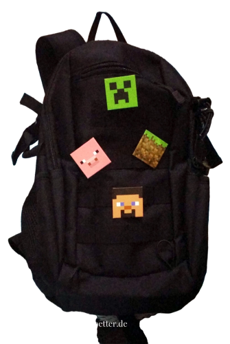 Motiv Minecraft Metall Pins Ansteckbuttons Creeper, Schweinchen, Pixelblock, Steve