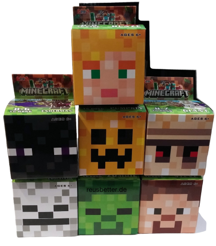Schlüsselanhänger Minecraft Motiv Motiv Steve Kristallrüstung Sammel Box Set