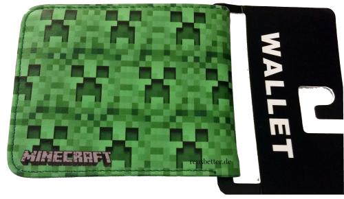 Motiv Minecraft -Pixelblock -Portmonee - Klapp-Geldbörse - 2 Motive zur Auswahl