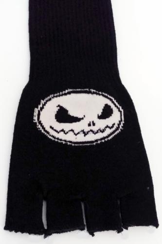 NIGHTMARE BEFORE CHRISTMAS シ Jack Skellington Fingerlose Handschuhe シ 2in1